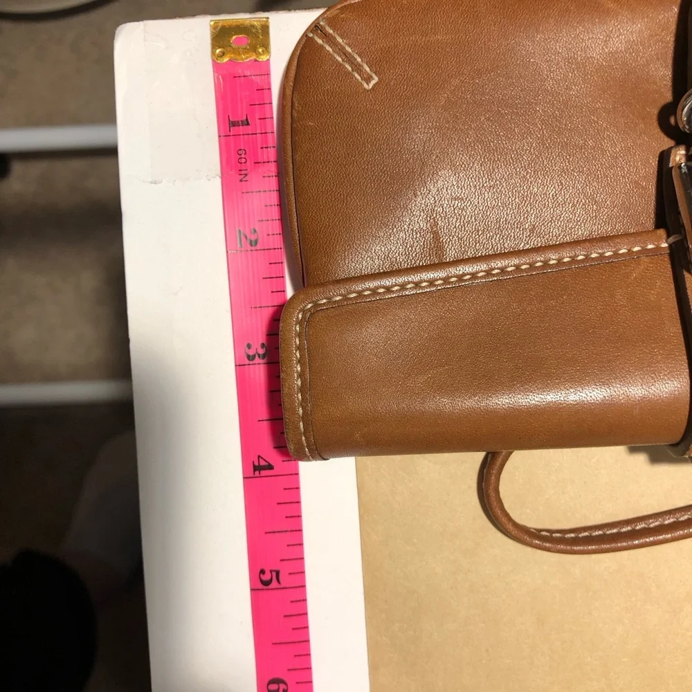 Vintage Coach Brown Leather Wristlet EUC